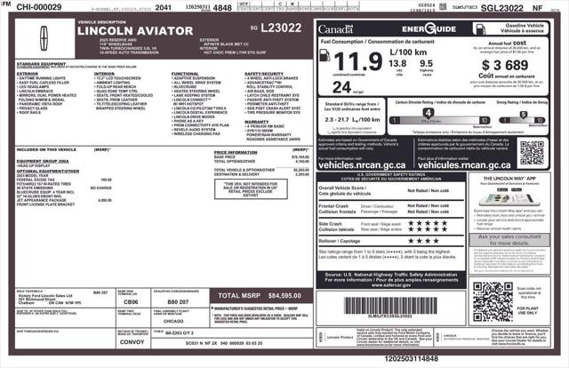 2025 Lincoln Aviator Reserve