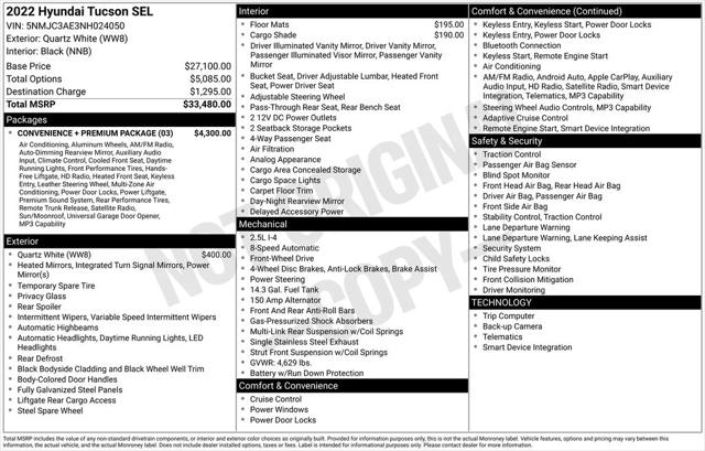 2022 Hyundai Tucson SEL 2022 Hyundai Tucson SEL