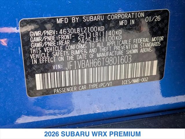 2026 Subaru WRX Premium