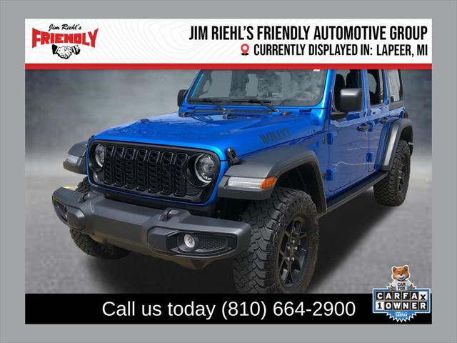 2024 Jeep Wrangler 4-Door Willys 4x4 for sale in Lapeer, MI