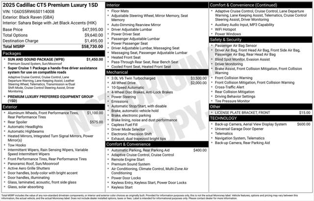 2025 Cadillac CT5 Premium Luxury RWD