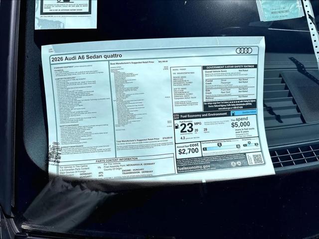 2026 Audi A6 Prestige quattro S tronic