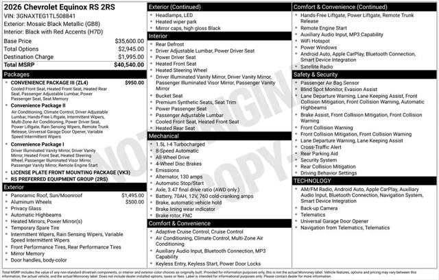 2026 Chevrolet Equinox AWD RS