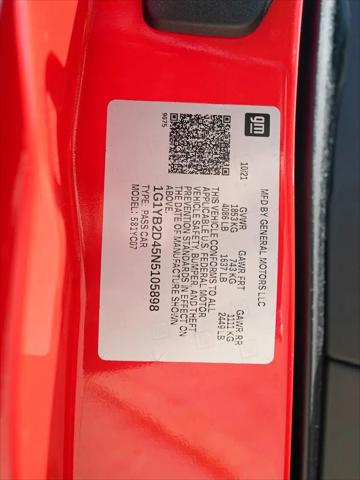 2022 Chevrolet Corvette Stingray RWD Coupe 2LT