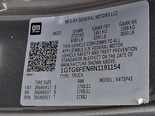 2022 GMC Canyon 4WD Crew Cab Short Box AT4 - Leather