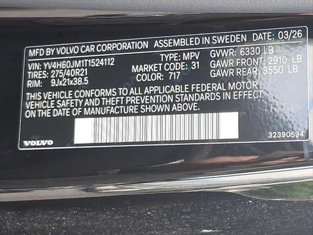 2026 Volvo XC90 Plug-In Hybrid Ultra Dark Theme, T8 AWD, Electric/Gasoline, 6 Seats