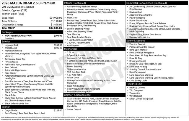 2026 Mazda CX-50 2.5 S Premium