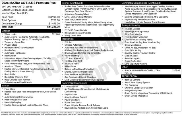2026 Mazda CX-5 2.5 S Premium Plus