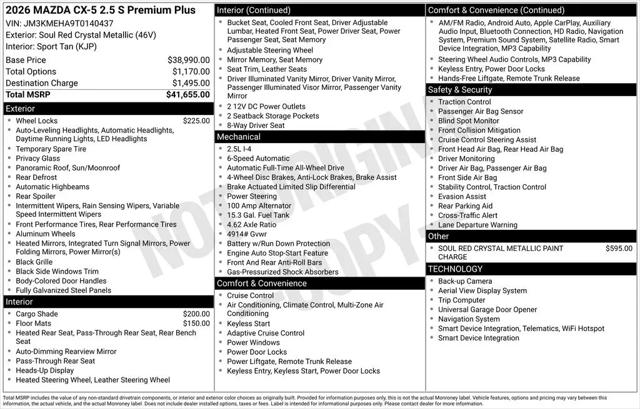 2026 Mazda CX-5 2.5 S Premium Plus