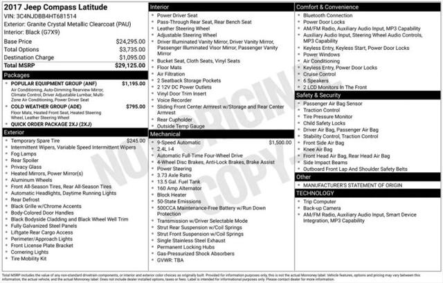 2017 Jeep Compass Latitude 4x4