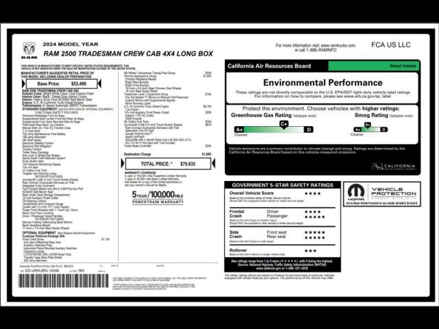 2024 Ram 2500 Tradesman Crew Cab 4x4 8' Box