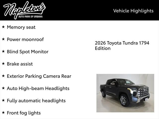 2026 Toyota Tundra 1794 Edition CrewMax 5.5' Bed
