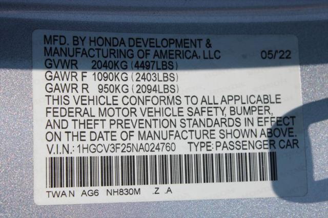 2022 Honda Accord Hybrid Sport