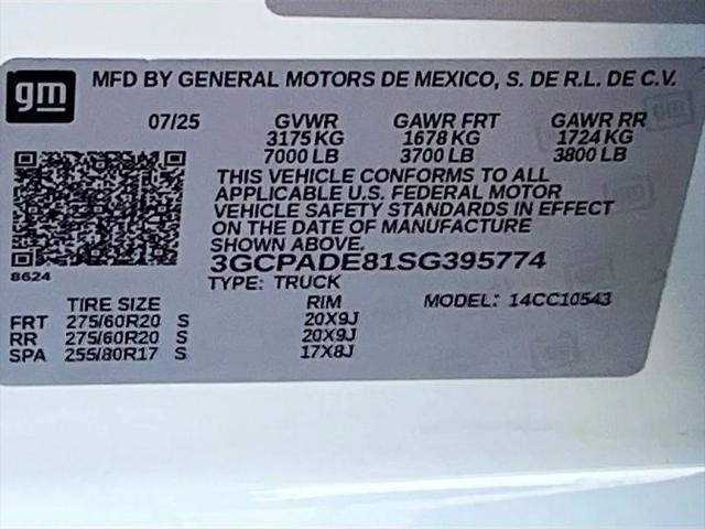 2025 Chevrolet Silverado 1500 2WD Crew Cab Short Bed RST