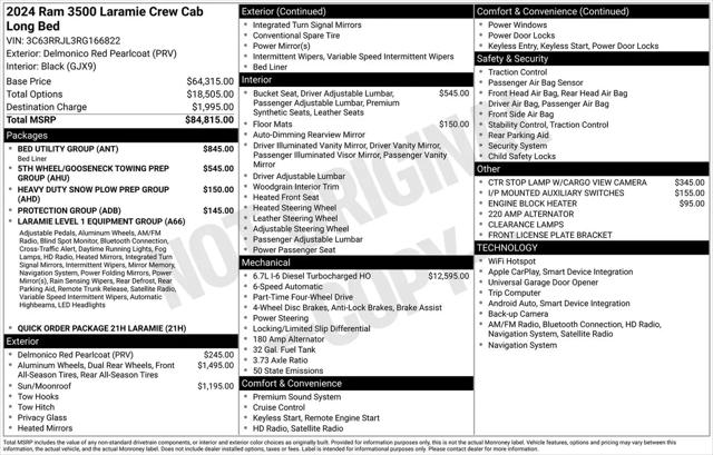 2024 Ram 3500 Laramie Crew Cab 4x4 8' Box