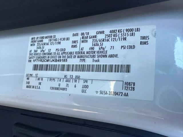 2018 Ford Transit Medium Roof w/Sliding Side Door w/LWB