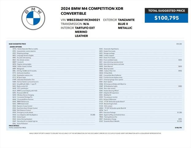 2024 BMW M4 Competition xDrive