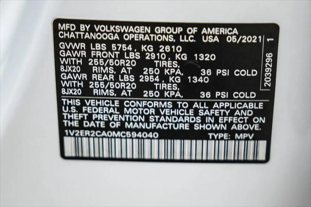 2021 Volkswagen Atlas 3.6L V6 SEL