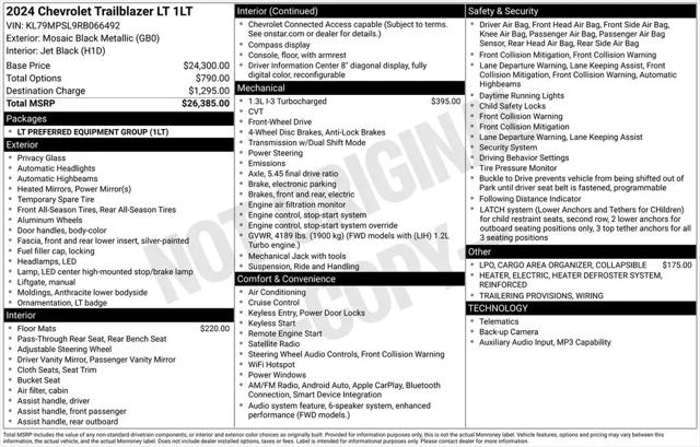2024 Chevrolet TrailBlazer FWD LT