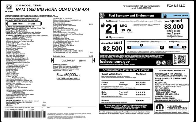 2025 Ram 1500 Big Horn Crew Cab 4x4 64 Box