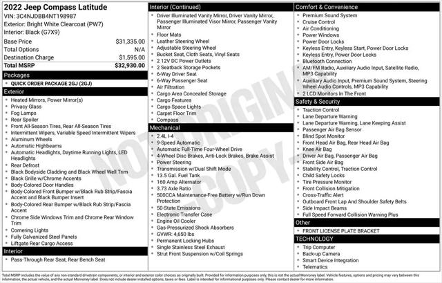 2022 Jeep Compass Latitude 4x4