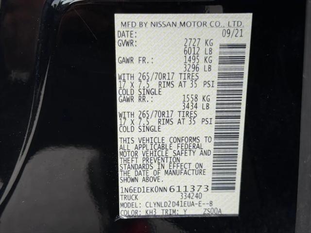 2022 Nissan Frontier Crew Cab PRO-4X 4x4