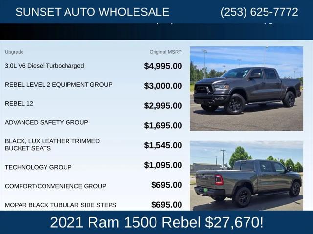 2021 Ram 1500 Rebel Crew Cab 4x4 57 Box