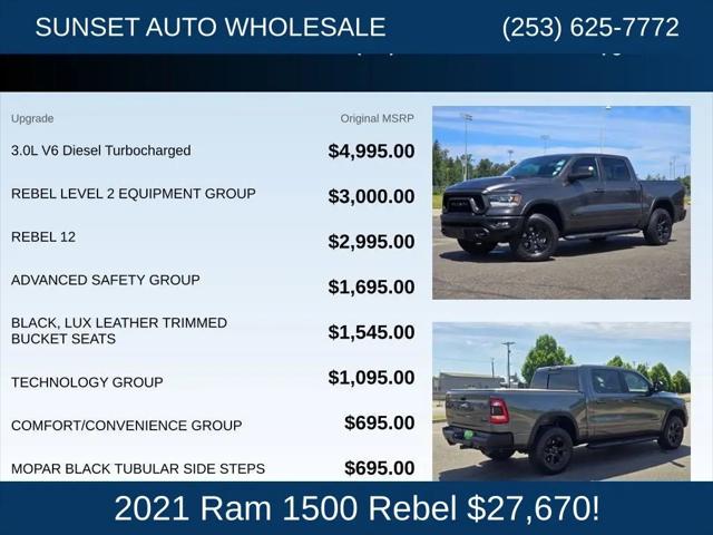 2021 Ram 1500 Rebel Crew Cab 4x4 57 Box