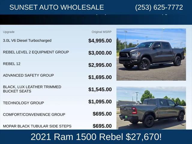 2021 Ram 1500 Rebel Crew Cab 4x4 57 Box