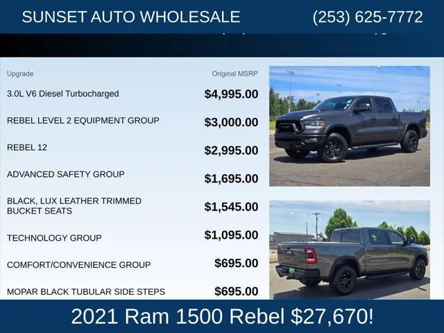 2021 Ram 1500 Rebel Crew Cab 4x4 57 Box