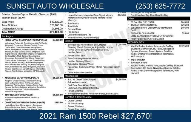2021 Ram 1500 Rebel Crew Cab 4x4 57 Box