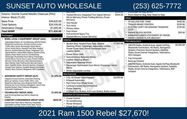 2021 Ram 1500 Rebel Crew Cab 4x4 57 Box