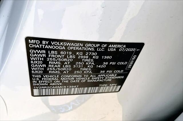 2021 Volkswagen Atlas 3.6L V6 SE w/Technology R-Line
