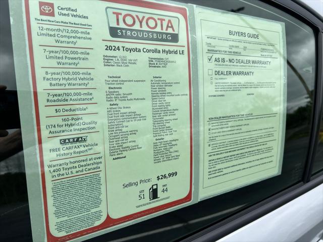2024 Toyota Corolla Hybrid LE