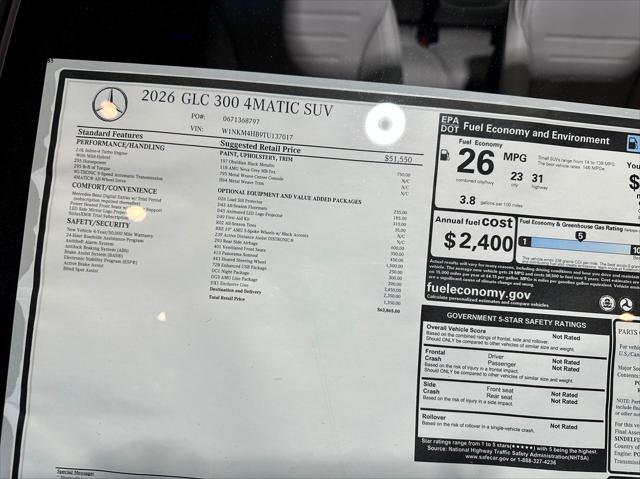 2026 Mercedes-Benz GLC Exclusive 4MATIC AMG Line