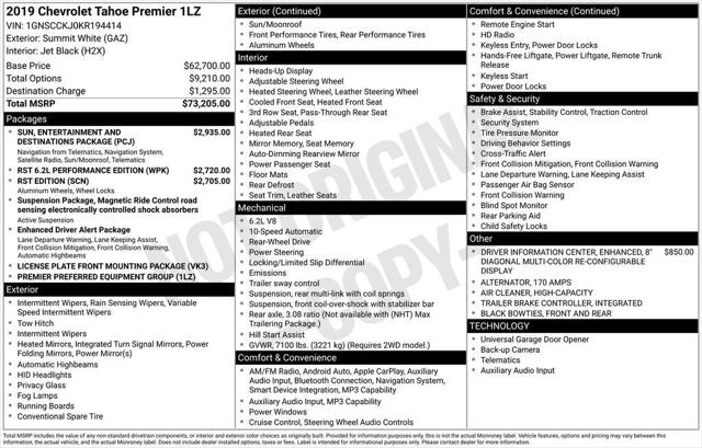 2019 Chevrolet Tahoe Premier