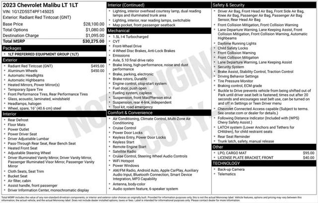 2023 Chevrolet Malibu FWD 1LT