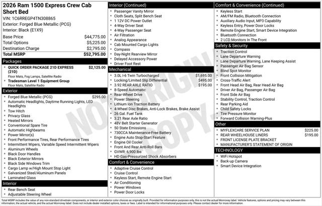 2026 Ram 1500 Express Crew Cab 4x2 57 Box