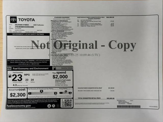 2025 Toyota 4Runner Trailhunter