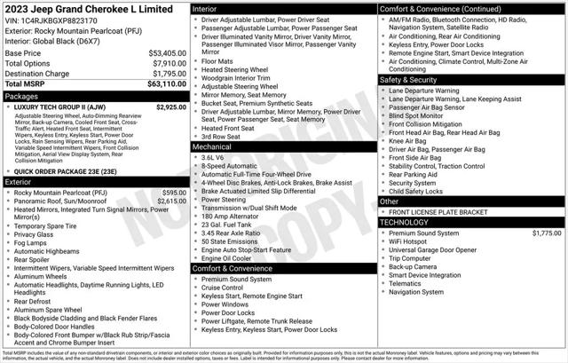 2023 Jeep Grand Cherokee L Limited 4x4