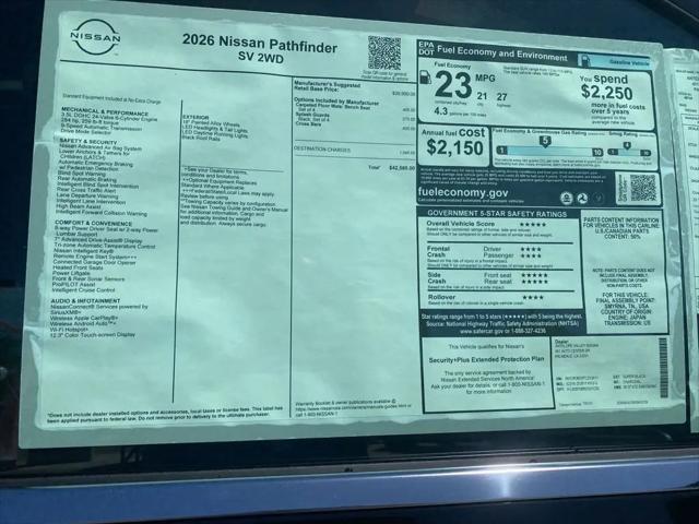 2026 Nissan Pathfinder SV