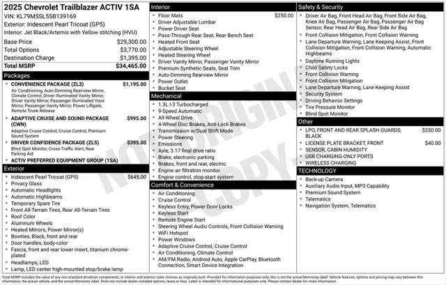 2025 Chevrolet TrailBlazer AWD ACTIV