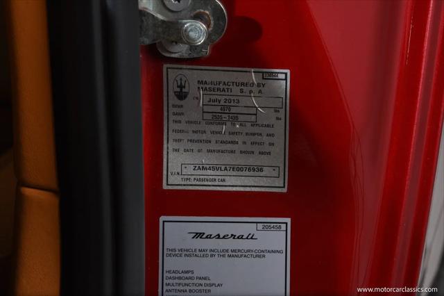 2014 Maserati GranTurismo Sport