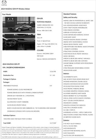 2024 Mazda Mazda3 2.5 S Preferred