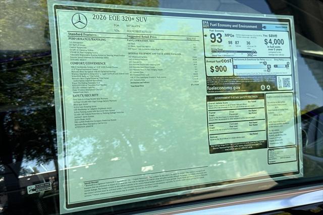 2026 Mercedes-Benz EQE 320+ 320+