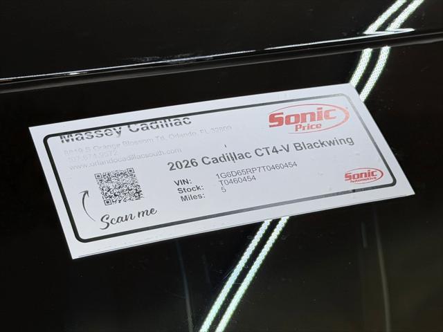 2026 Cadillac CT4-V V-Series Blackwing RWD
