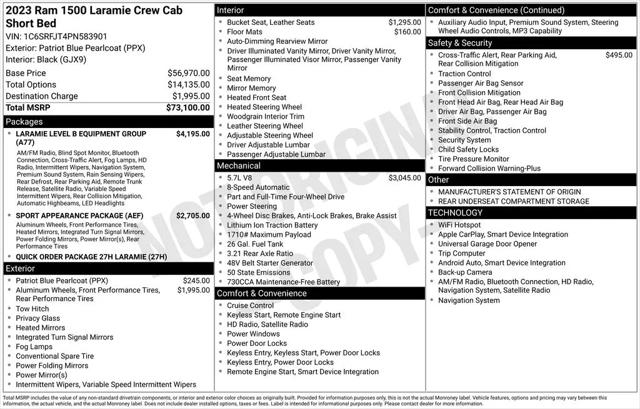 2023 Ram 1500 Laramie Crew Cab 4x4 5'7" Box
