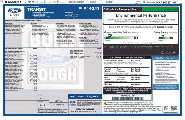 2022 Ford E-Transit-350 Cargo Van T-350