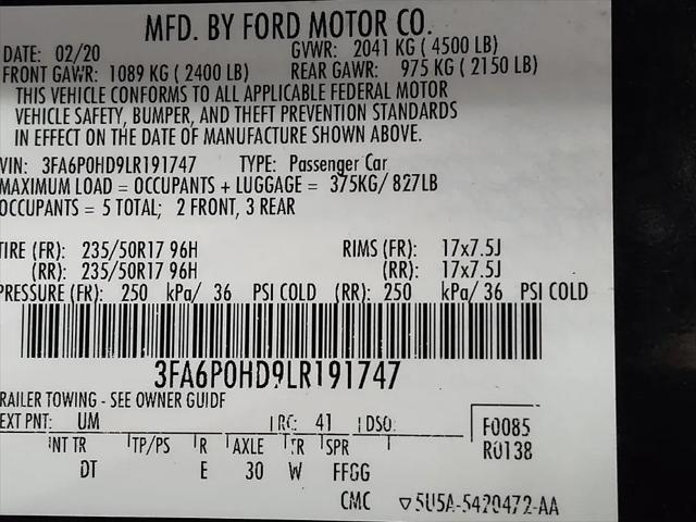 2020 Ford Fusion SE