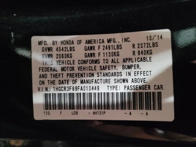 2015 Honda Accord EX-L V-6